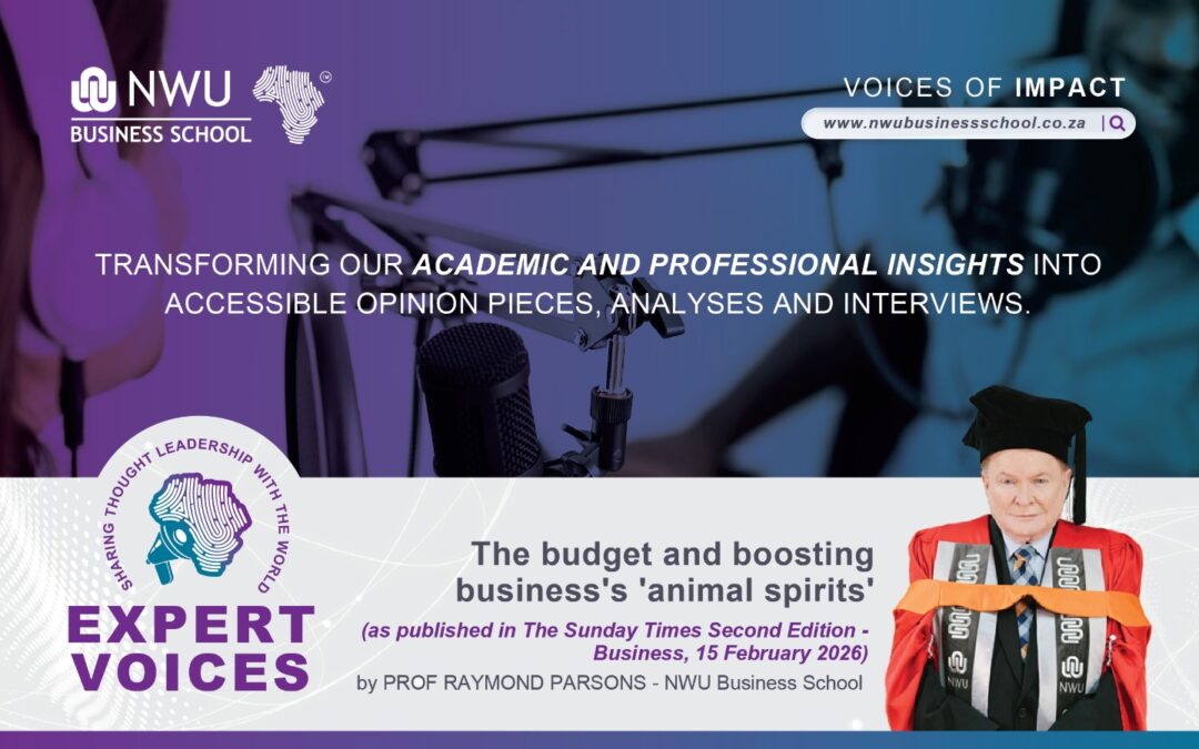 The budget and boosting business’s ‘animal spirits’ by Prof Raymond Parsons