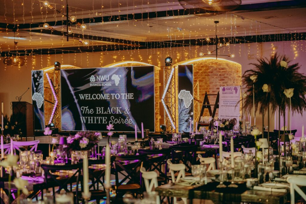 NWU Business School celebrates MBA and PhD graduates at elegant Black and White Soiree